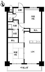 ピュア・セブン 2LDKの間取図画像