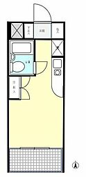 ベルトピア日吉 ワンルームの間取図画像