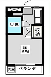 シャンテ津田沼A棟 ワンルームの間取図画像