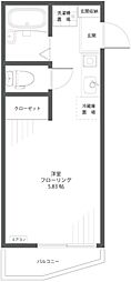 ラ・ヴィール杉田 2階ワンルームの間取り