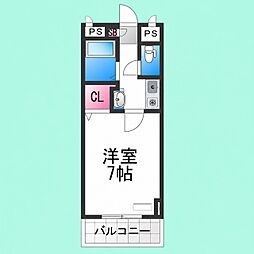 三国ケ丘ピア 1Kの間取図画像