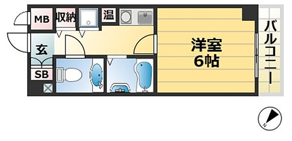 六甲ブロードヴィーナス ｜兵庫県神戸市灘区日尾町３丁目(賃貸マンション1K・4階・20.52㎡)の写真 その2