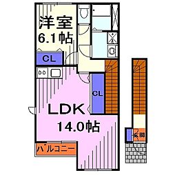 コンフォース 1LDKの間取図画像