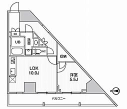 グラシアプレイス曳舟 1LDKの間取図画像