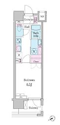 デュオメゾン品川戸越 1Kの間取図画像