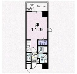 グランアベニューIII 8階ワンルームの間取り