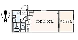 ａ　ＬＡＴＯ　亀戸II 2階1LDKの間取り