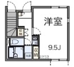 レオネクストすみだ2 1Kの間取図画像