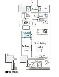 DUOFLATS池袋 1LDKの間取図画像