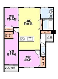 小針ガーデンプレイス 3LDKの間取図画像