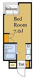 ステップコート新百合 ワンルームの間取図画像