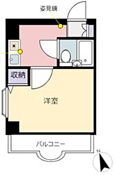 サクセスウェーブ 1Kの間取図画像