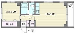 幡ヶ谷コーポラス 1LDKの間取図画像