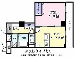 ニューキャピタルビル 4階1DKの間取り
