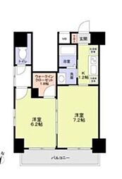 ロリエ笹塚 2Kの間取図画像