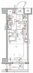 CREVISTA横浜綱島 1Kの間取図画像