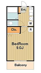 リーベボーヌング 1Kの間取図画像