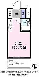 サンイング天王台 1階ワンルームの間取り