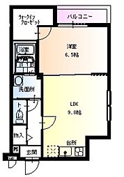 フジパレス塚口3番館 1LDKの間取図画像