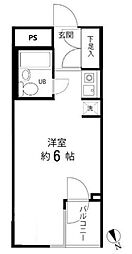 DeLCCS神楽坂五軒町 ワンルームの間取図画像