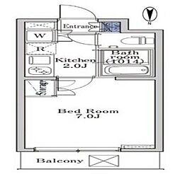 ラクラス学芸大学 1Kの間取図画像