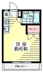 ネフェル荻 2階ワンルームの間取り