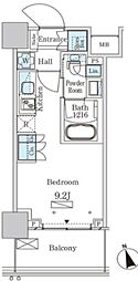 パークアクシス大塚ステーションゲートタワー ワンルームの間取図画像