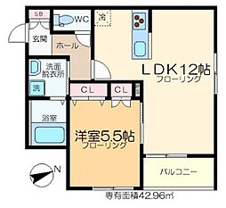 グランメゾン 3階1LDKの間取り