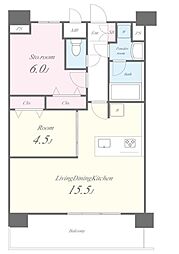 コンステレーション 7階1SLDKの間取り