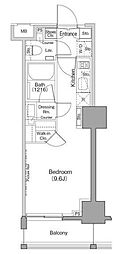 ザ・パークハビオ巣鴨 ワンルームの間取図画像