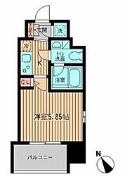 RESIDIA大森 1Kの間取図画像