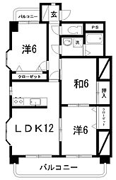 ルミエール3 3LDKの間取図画像