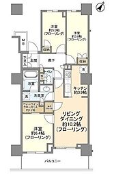 ミッドオアシスタワーズタワー棟 3LDKの間取図画像