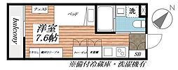 リゲーレ南行徳EAST ワンルームの間取図画像