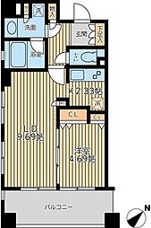 CITYSPIRE三ノ輪 1LDKの間取図画像