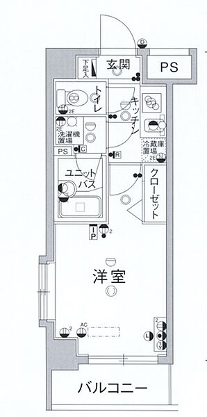 スカイコート浜松町 ｜東京都港区芝浦１丁目(賃貸マンション1K・6階・20.16㎡)の写真 その2