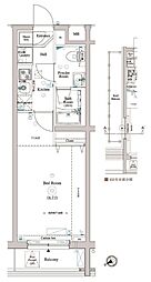 アークマーク東中野 4階1Kの間取り