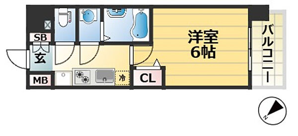 プレサンス神戸長田マリエント ｜兵庫県神戸市長田区細田町２丁目(賃貸マンション1K・2階・21.46㎡)の写真 その2