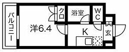 ユナイテットグロー西落合 1Kの間取図画像