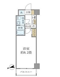 都営三田線 芝公園駅 徒歩2分の賃貸マンション 2階1Kの間取り