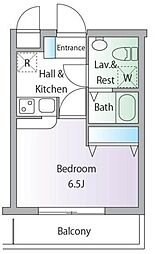 S-FORT玉川学園前 2階1Kの間取り