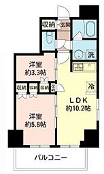 MFPRコート木場公園 1DKの間取図画像
