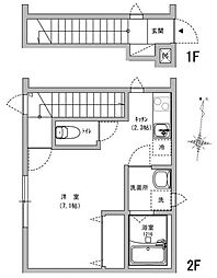 メゾン・ド・ハジメ 2階1Kの間取り