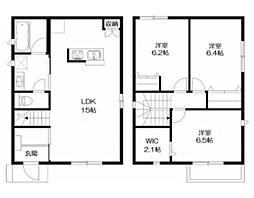 京成本線 京成八幡駅 徒歩15分の賃貸一戸建て 1階3LDKの間取り