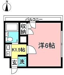 間取図画像 1K