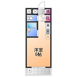 Collection諏訪ノ森 ワンルームの間取図画像