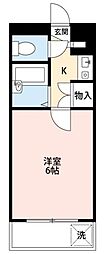 ベイコートNo.1 1Kの間取図画像