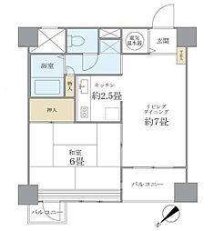 グランドメゾン田町 3階1LDKの間取り