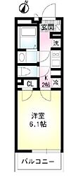 Comfort浦和 1Kの間取図画像