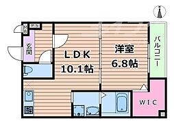 大阪市鶴見区今津中5丁目アパート 1LDKの間取図画像